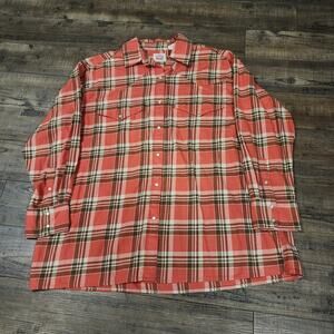 Levi’s Western Pearl Snap Flannel Shirt Women’s size Large Plaid 2194